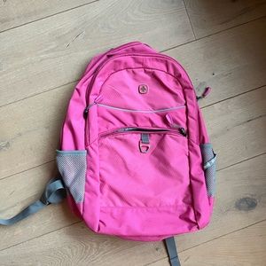 Durable pink backpack